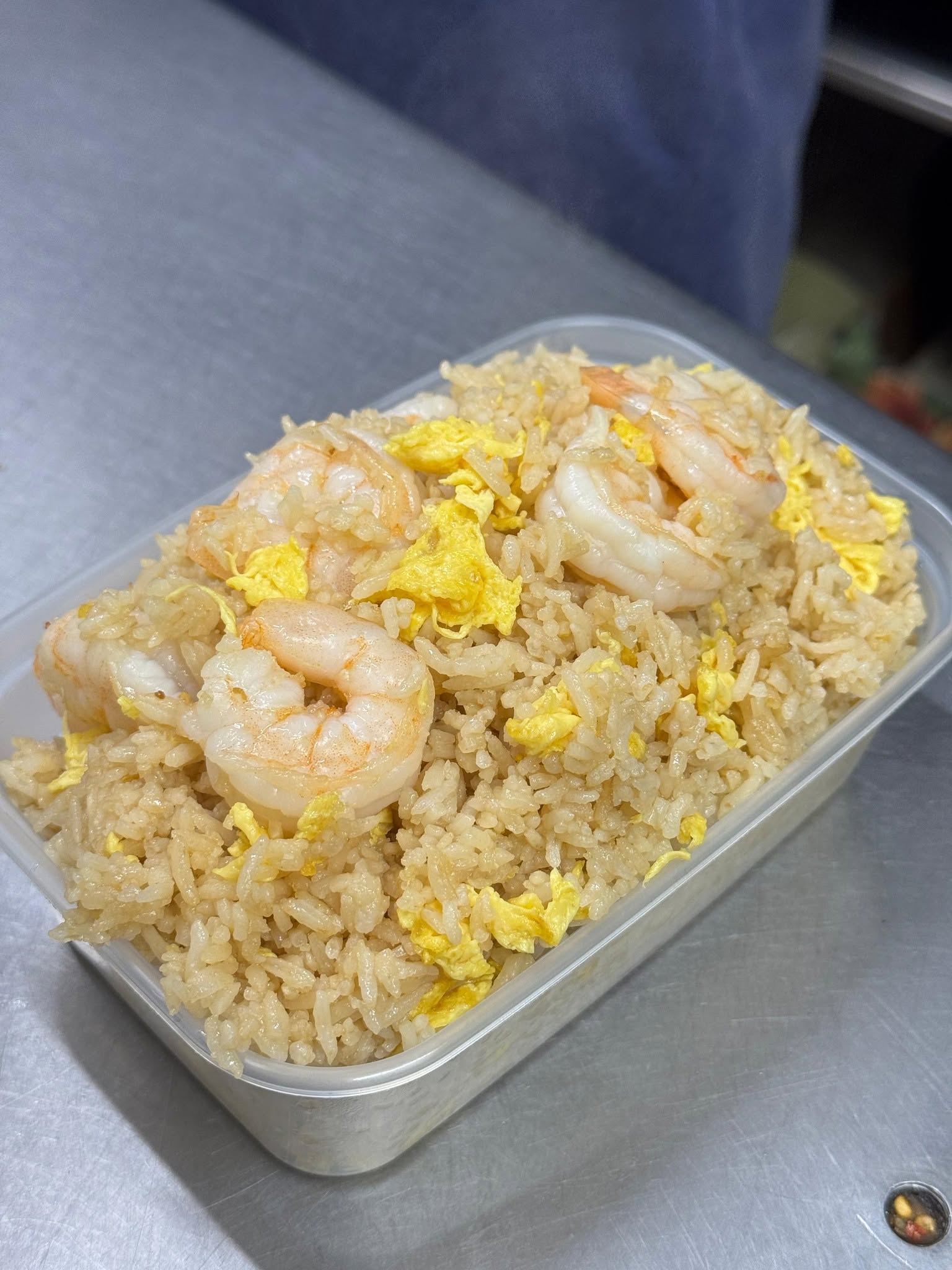 King prawn fried rice with egg