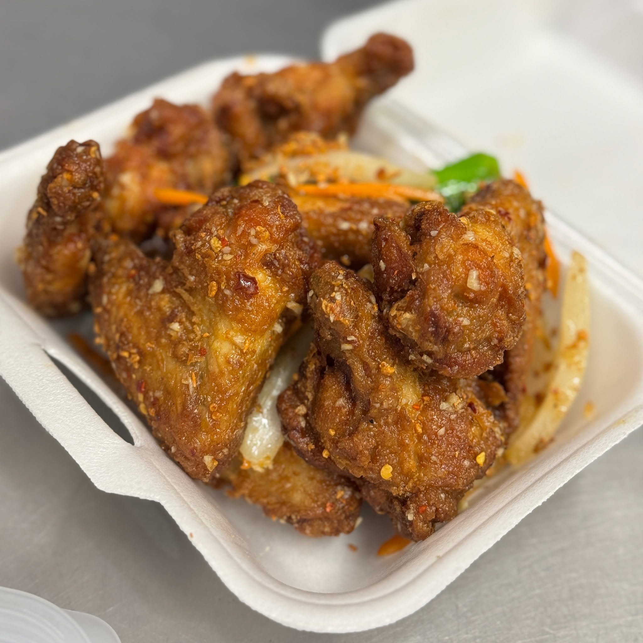 Crispy salt and pepper chicken wings